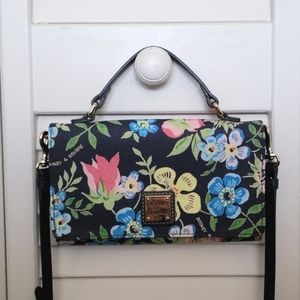Dooney & Bourke Trifold Leather Floral Crossbody